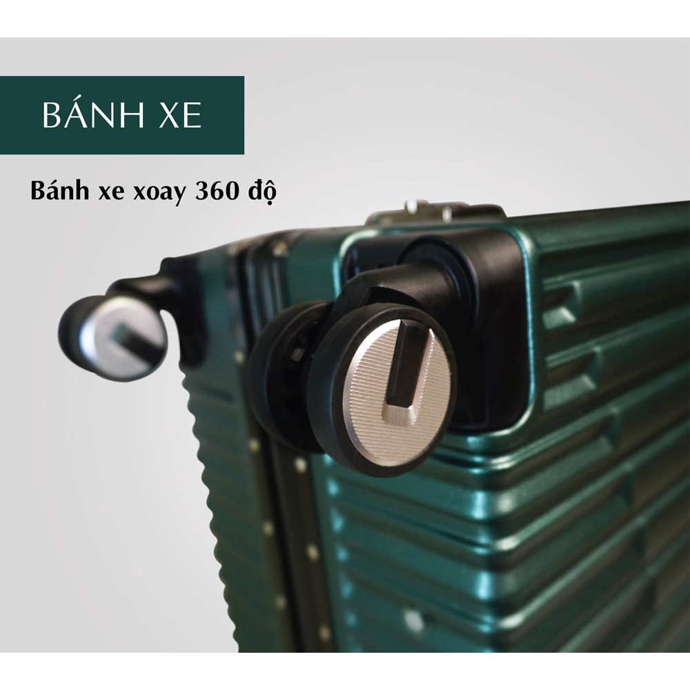 Vali khoá sập KN036 size 20/24 màu đỏ - Vali khóa khung cao cấp, bảo hành 5 năm