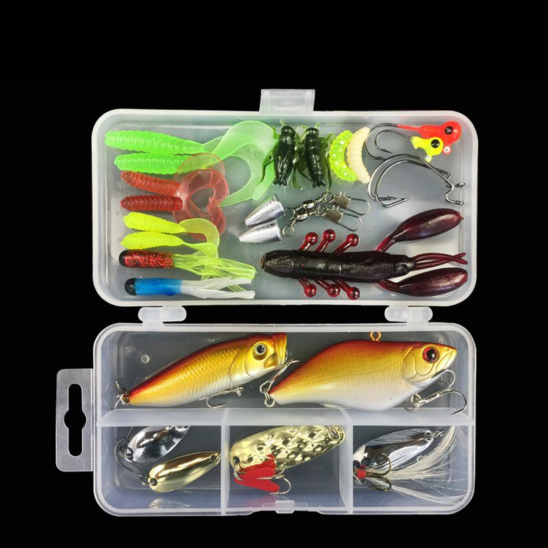 Bộ mồi câu lure 100 món Fimax kèm phụ kiện câu cá - Mồi giả câu cá chẽm,lóc,rô,chim,cá biển,Mồi câu cá sông tổng hợp