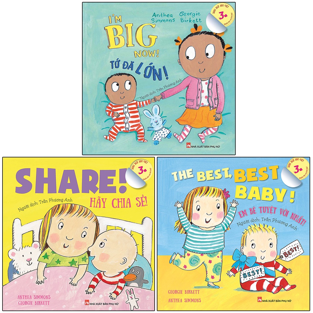 Sách - Song ngữ dành cho em bé lớn trong gia đình (Bộ 3 quyển)