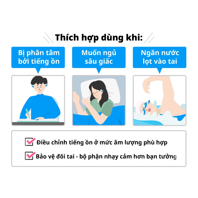 Nút Bịt Tai Hình Thú Cute Chống Tiếng Ồn, Chống Nước, Bảo Vệ Tai Hiệu Quả VC