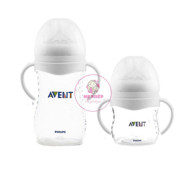 Tay Cầm Bình Sữa Avent Natural Cổ Rộng giúp bé tự lập hơn khi uống sữa