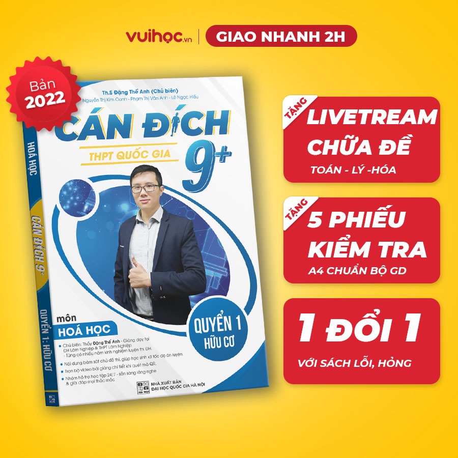 Sách Ôn Thi Thpt Quốc Gia Cán Đích 9+ Môn Hóa Học 2023, Luyện Thi Thpt-qg Hóa Học Hữu Cơ Vuihoc.vn