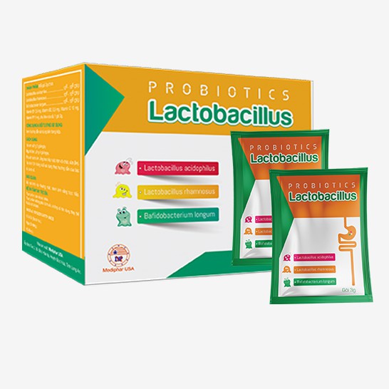 Lactobacillus – Bổ sung lợi khuẩn giúp cân bằng hệ vi sinh đường ruột, giảm rối loạn tiêu hóa (Hộp 30 gói)