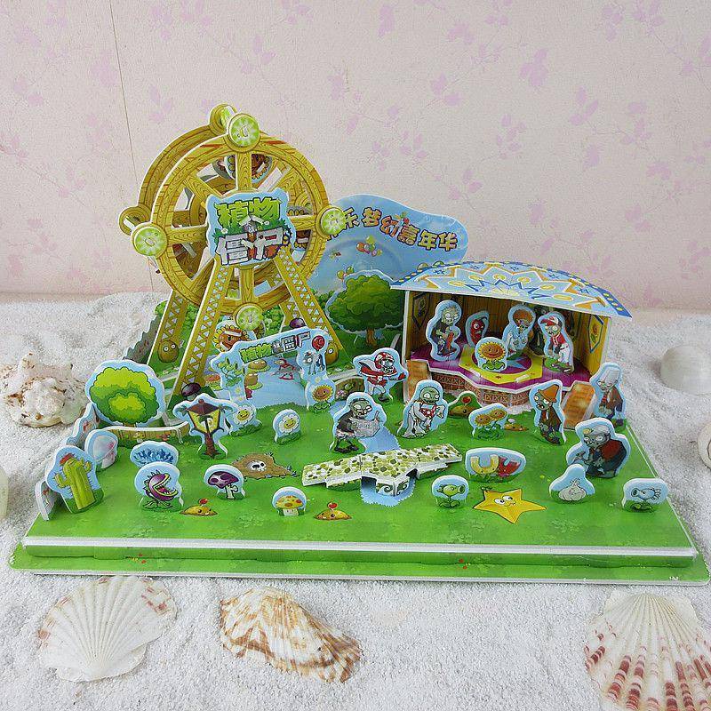 Plants vs. Đồ chơi xếp hình zombie 3D bằng giấy cho bé
