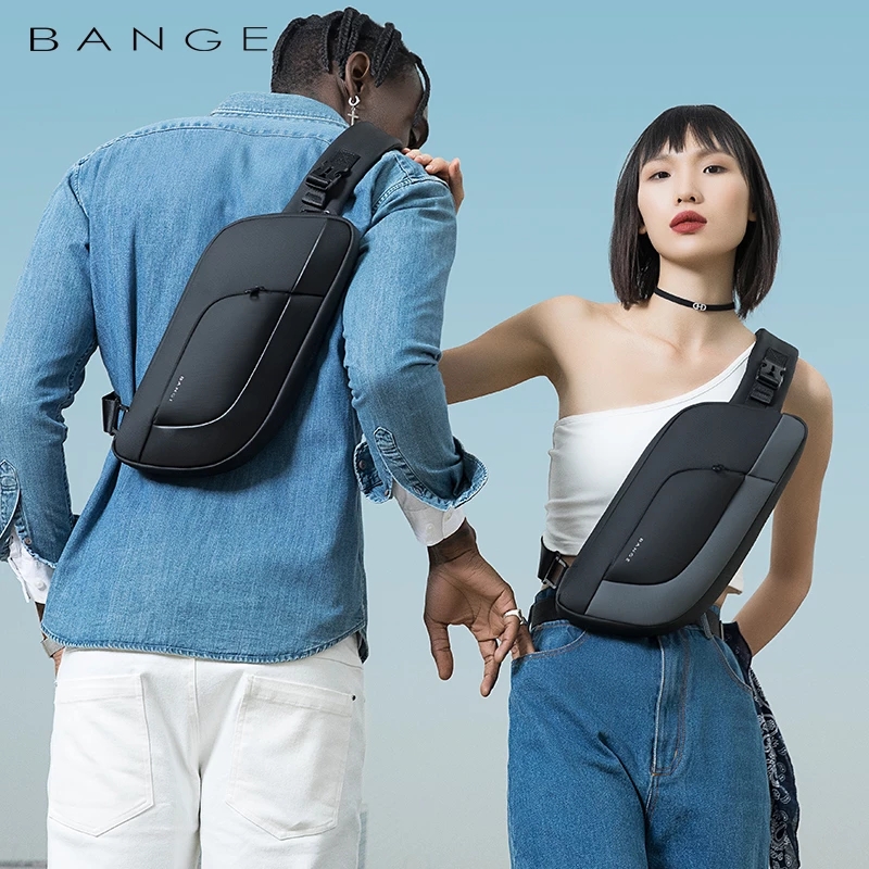 Bange 2021 New Korean Sling bag Men's Waterproof Shoulder Bag Anti-theft Multifunction Crossbody Bag