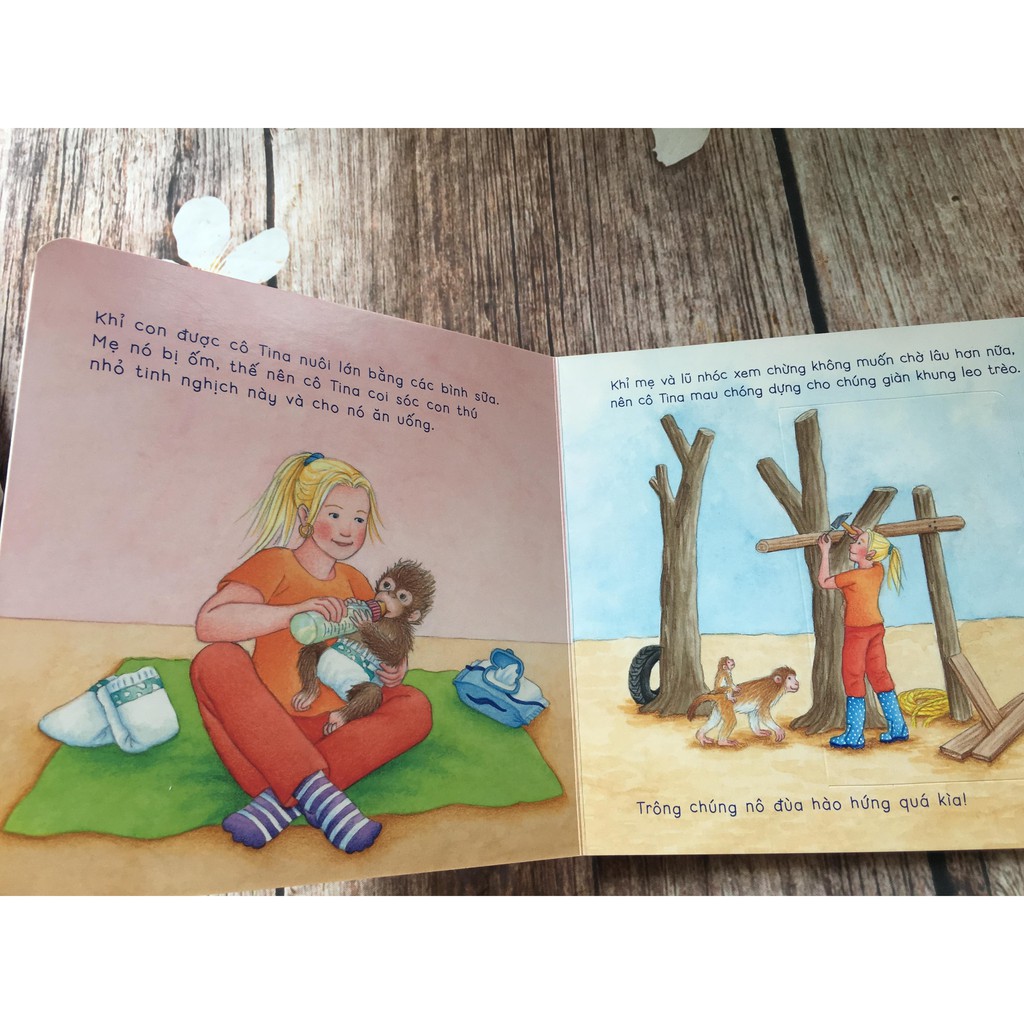 Sách lật giở tương tác - Vào vườn thú với cô nuôi dạy thú | BigBuy360 - bigbuy360.vn