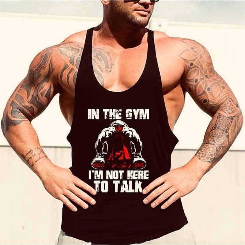 Áo Tập Gym 3 lỗ nam IN THE GYM phối hình in độc đáo