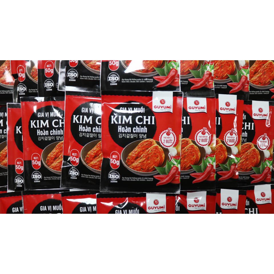 Gia vị muối kim chi hoàn chỉnh GUYUMI, Bột gia vị làm kimchi hàn quốc ngon KLT 50G