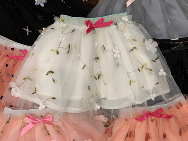 Chân Váy Ren Voan Bé Gái Xuất Dư