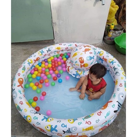 BỂ BƠI 3 CHI TIẾT CHO BÉ ( GỒM BỂ ,PHAO,BÓNG )