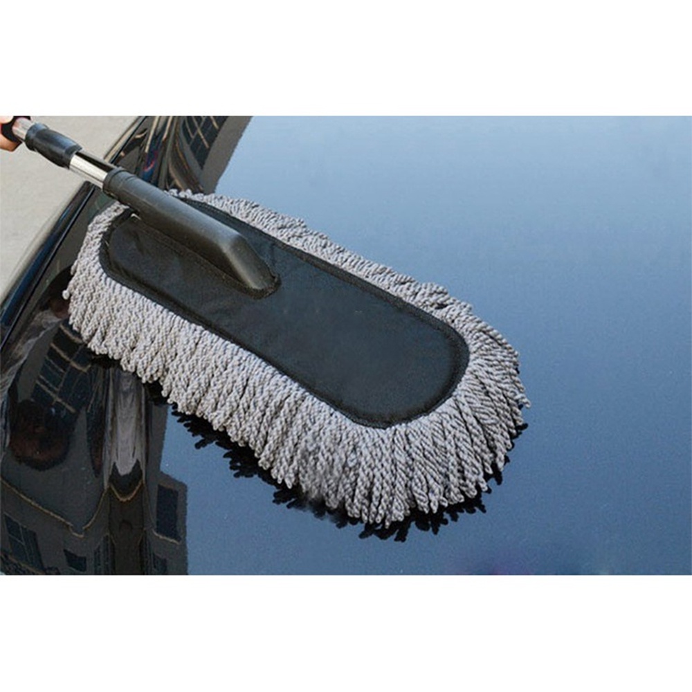 [Tổng Kho Sỉ] Chổi Phủi Bụi T2 Rửa Ô TÔ Chuyên Dụng - Sợi Vải Mang Điện Tích - Kiểu Xám Bẹt Cán Dài