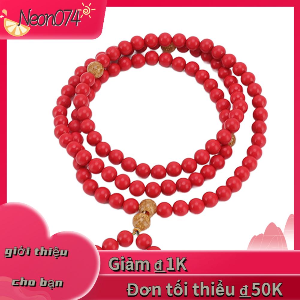 Vòng Tay Chuỗi 108 Hạt Đá Cinnabar Tự Nhiên 8mm