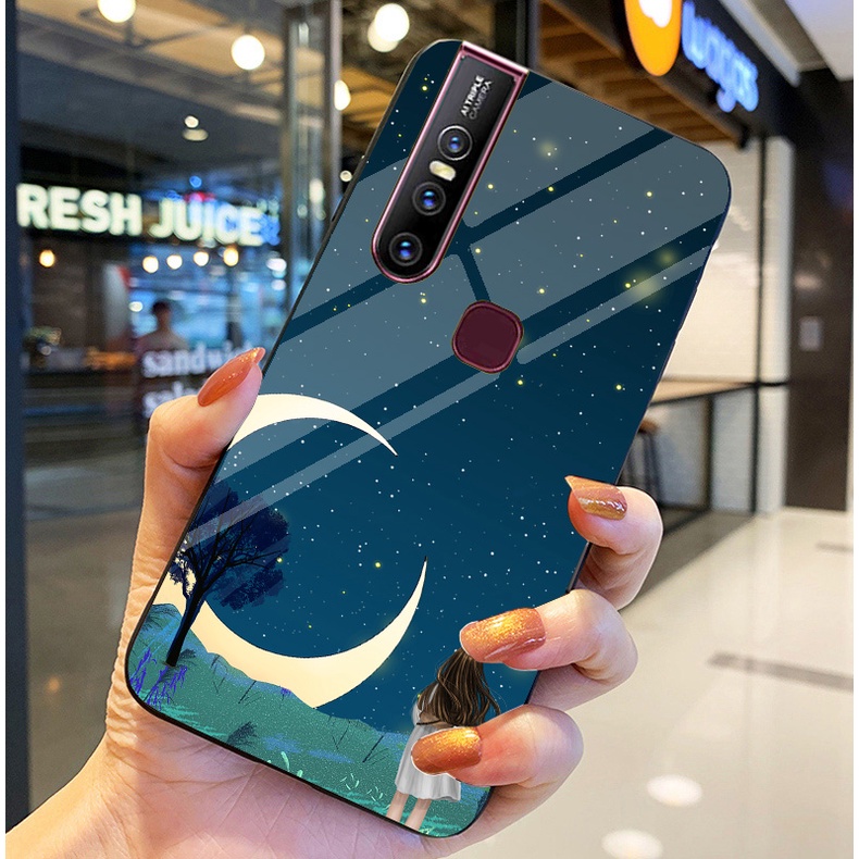 Ốp Lưng VIVO V15  Ốp kính bóng cao cấp Phi Hành Gia