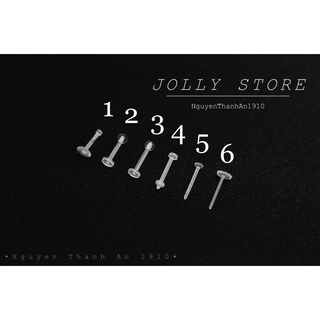 Khuyên nhựa trong suốt giữ lỗ xỏ khuyên JOLLY