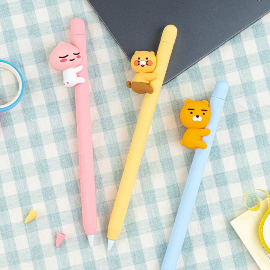Hộp Đựng Apple Pencil 2 Kèm Hình Các Nhân Vật Kakao Đào / Ryan /Choonsik)