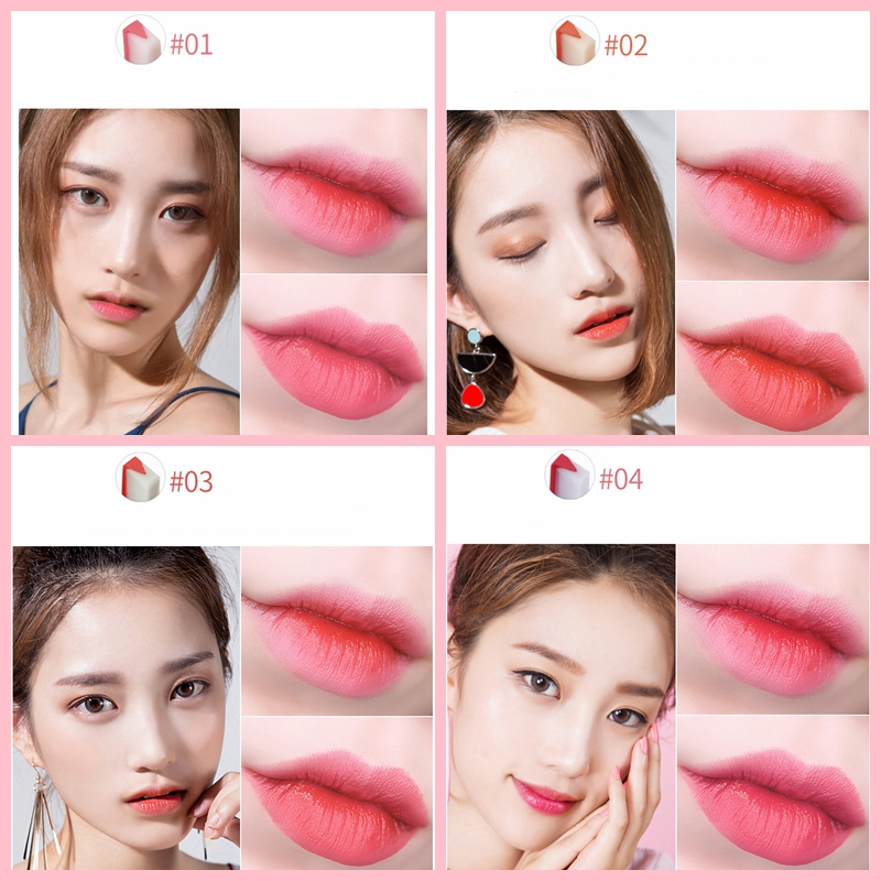 [Hàng mới về] Son môi hai màu dưỡng ẩm chống thấm nước lâu trôi thời trang cho nữ