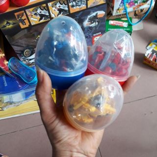 trứng xếp hình lego ô tô cho bé