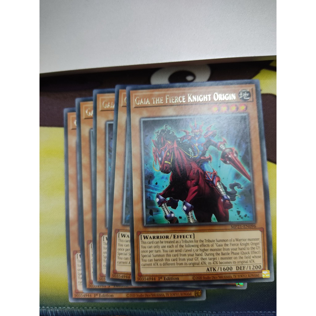 1 lá Thẻ bài Gaia the Fierce Knight Origin - MP21-EN096 - Rare 1st Edition