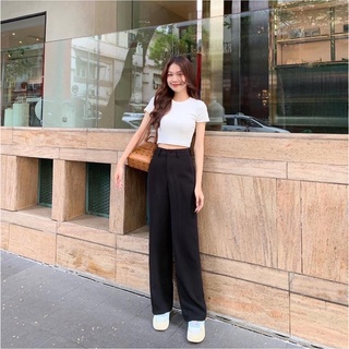 Áo Thun Nữ Basic Top Tay Ngắn Cổ Tròn