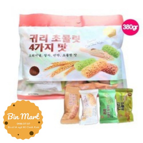 Bánh yến mạch Hàn Quốc mix vị siêu ngon 380g