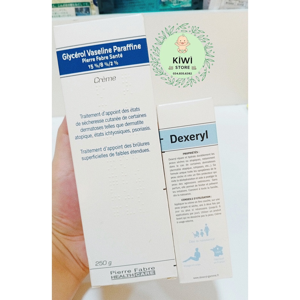 Kem nẻ Dexeryl -  Glyxerol Vaseline Paraffine Pháp cho bé ( 50gr / 250gr )