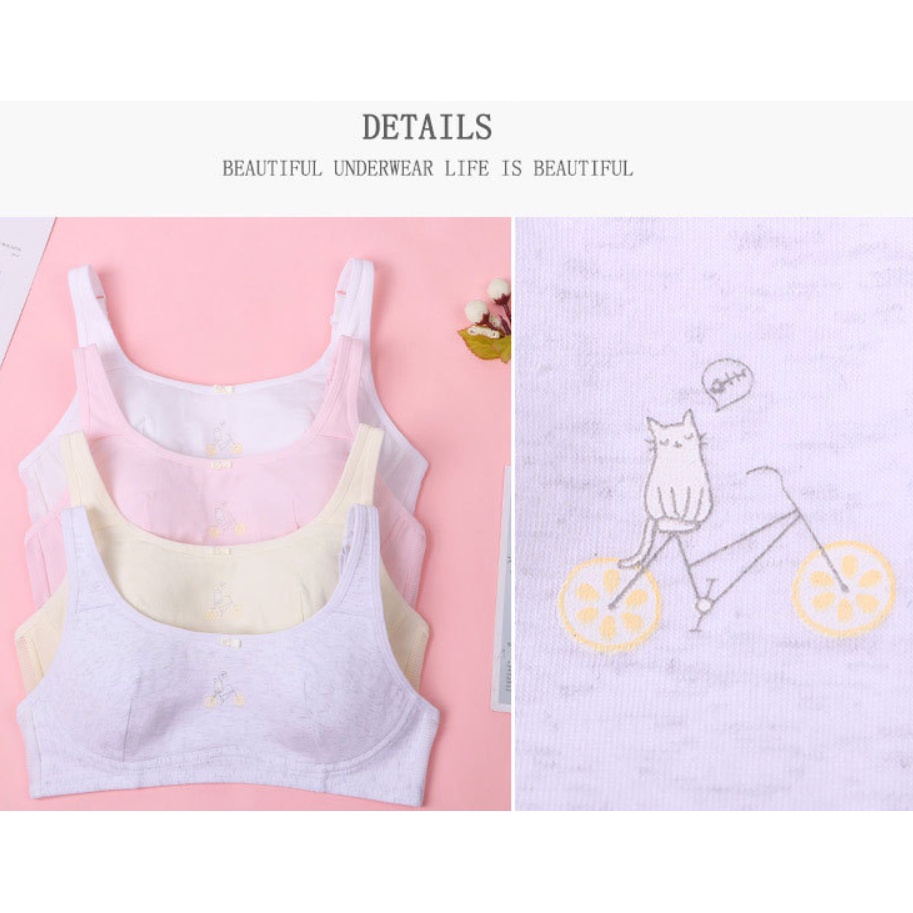 Bra / Áo Lá Cotton Nữ Sinh Hình Họa Mi Xuất Đông. A184. | BigBuy360 - bigbuy360.vn
