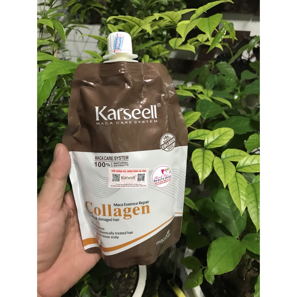 Kem hấp dầu Collagen Karseell Maca Power siêu mềm mượt tóc 500ml ( Mẫu mới 2019)