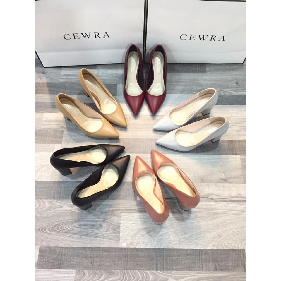 cao gót cewra 7p- gót trụ (038)