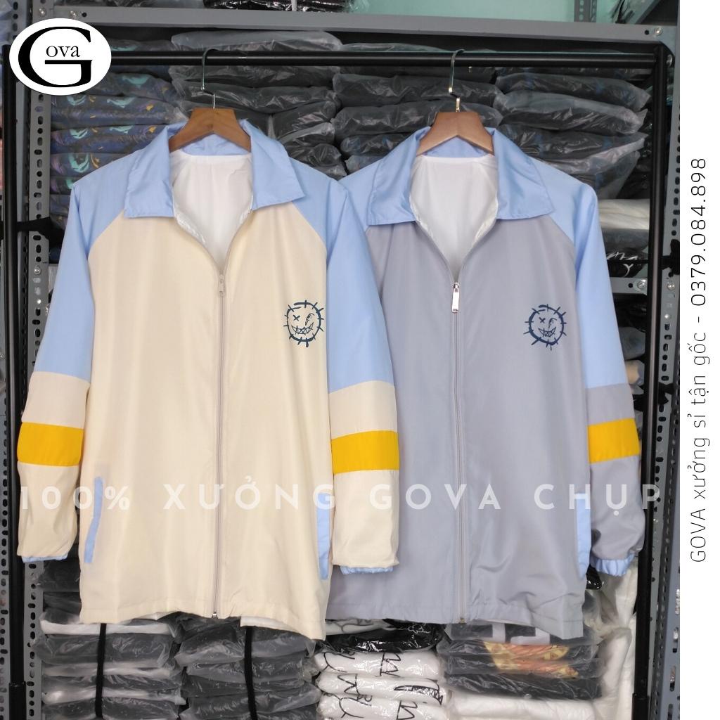 Áo Khoác Dù VIRUT CƯỜI 2 Lớp Form Rộng Nam Nữ Unisex, Áo Gió Bomber Bóng Chày Chống Nắng Ulzzang GOVA