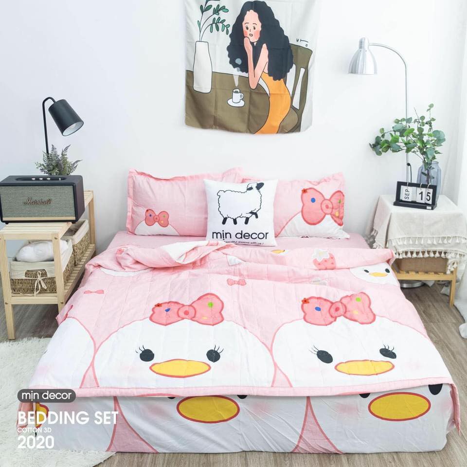 Mền hè ga gối trần bông gòn siêu xinh Mẫu đẹp (Có phân loại chọn mẫu )