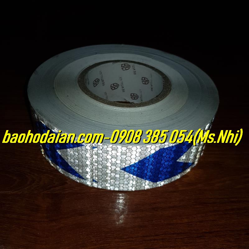 Băng keo phản quang 3M hình mũi tên nhỏ 5 màu lựa chọn - Bản 5cm dài 50m- Hình thật