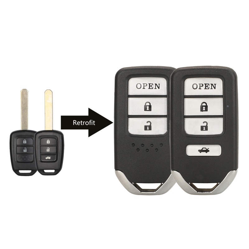 Vỏ Bọc Chìa Khóa Điều Khiển Từ Xa 2 / 3 Nút Gấp Gọn Cho Xe Hơi HondaCivic City Fit XRV