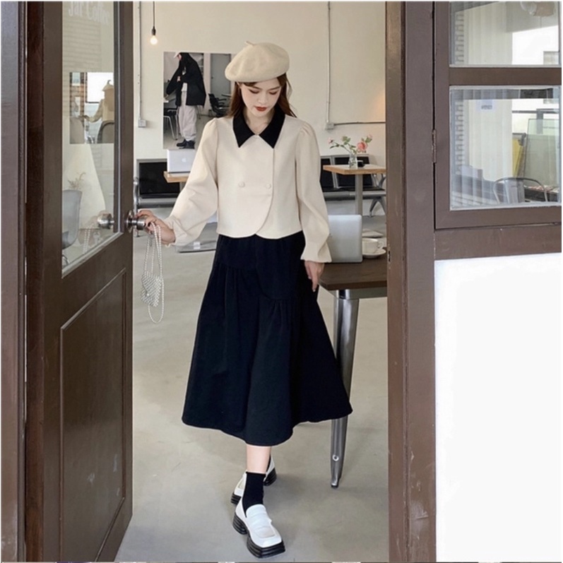 Áo suông cổ nhọn dài tay[Hàng cao cấp] | BigBuy360 - bigbuy360.vn