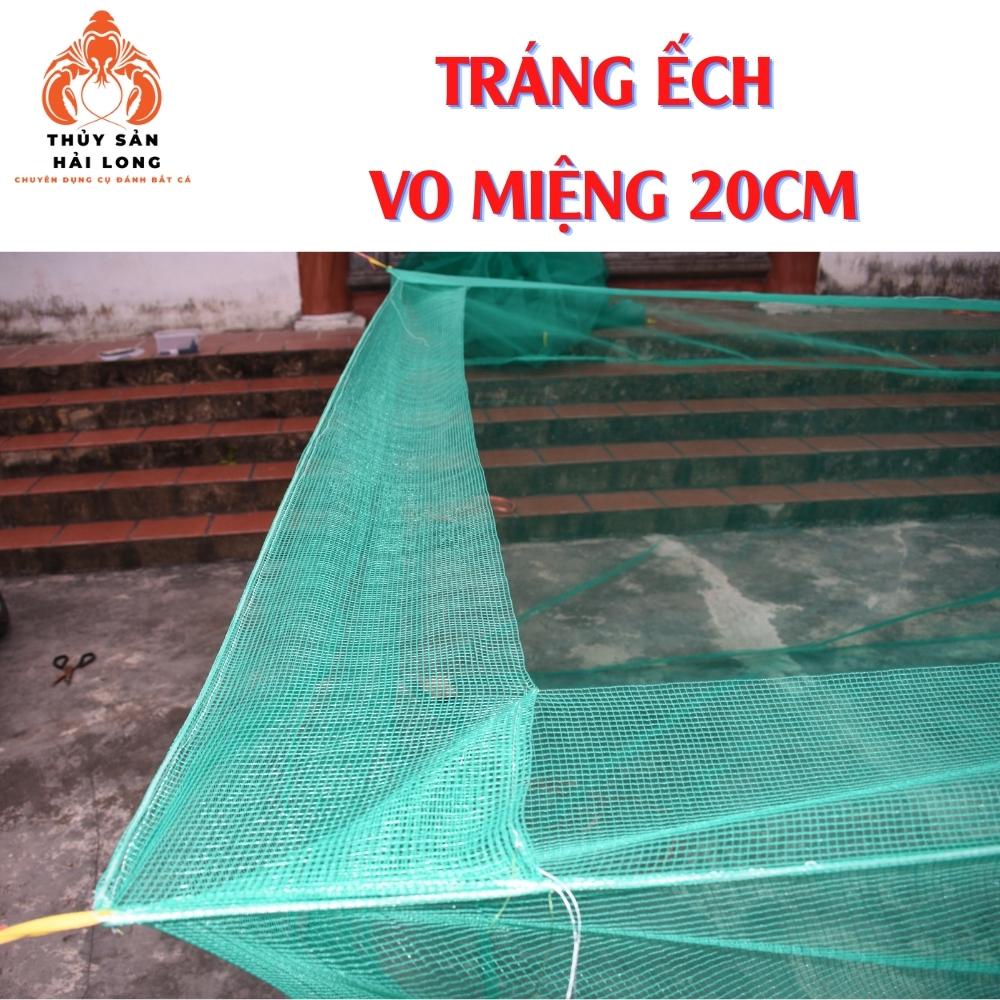 Tráng nuôi ếch lưới cước xanh khum miệng 20cm - mắt lưới 4mm