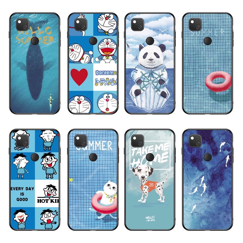 Ốp lưng Xiaomi Redmi 9c hoạt hình Đô Rê Mon, Gấu, Chó, Mèo dễ thương
