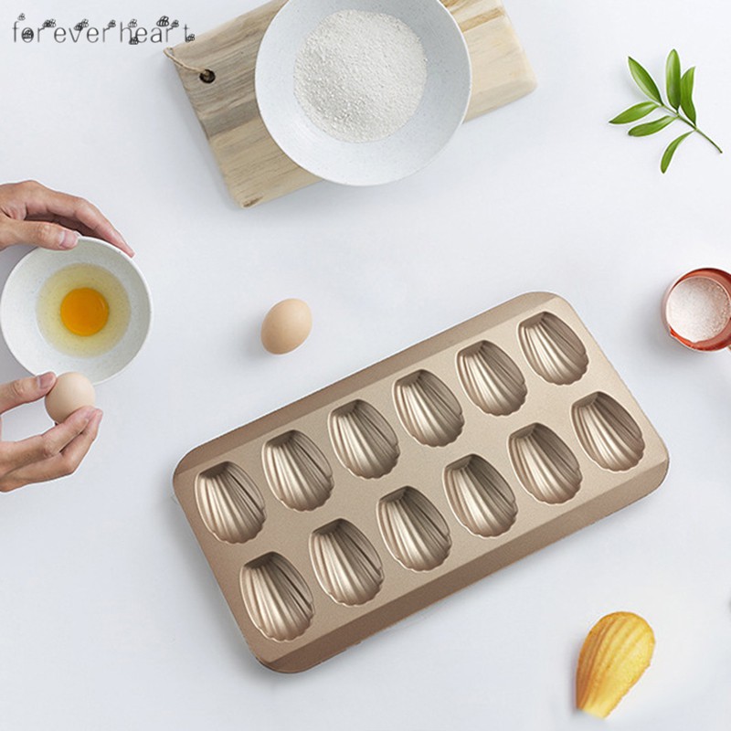 Khuôn làm bánh quy hình vỏ sò 12 lỗ