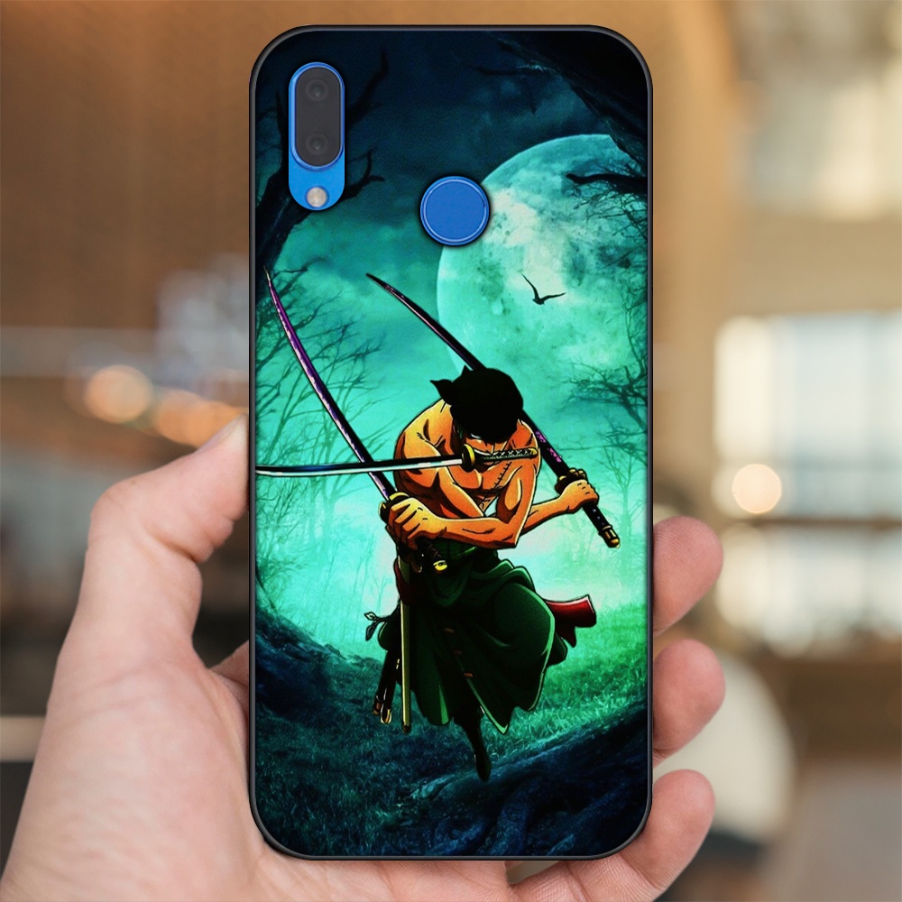 Ốp lưng Huawei Nova 3, Nova 3i, Nova 3e, P20 Lite viền đen in hình Zoro One Piece