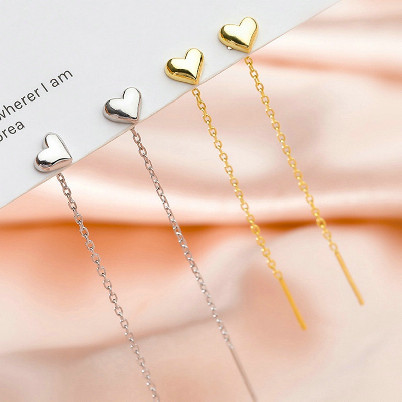 Khuyên Tai Kim Loại Hình Trái Tim Thời Trang Cho Nữ