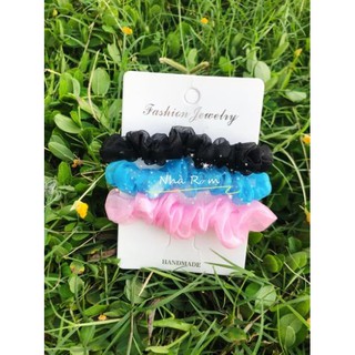 Set 3 cột tóc scrunchies cỡ nhỏ