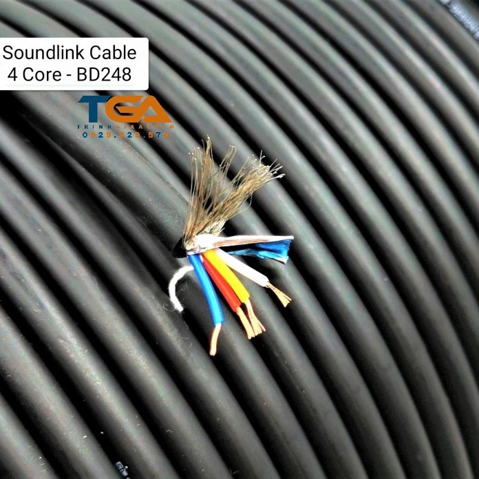 Dây tín hiệu 4 lõi Audio đồng OFC chính hãng Soundlink. Báo giá 1M