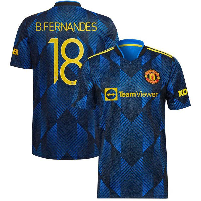 Mới 2021-2022 MUN F.C. Áo Thun Bóng Đá size Lớn Rashford Fernandes Pogba