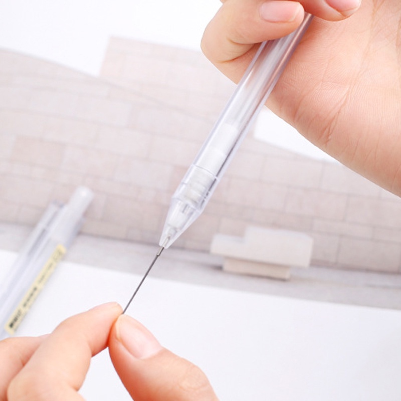 1 Bút Chì Bấm 0.5 / 0.7mm Trong Suốt Phong Cách Hàn Quốc