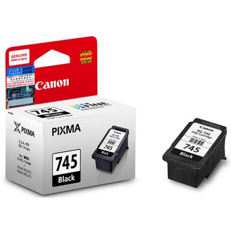 Mực In Canon PG 745 Black Ink Cartridge cho máy in PIXMA MG2470/ MG2570/ MX497/ iP2870S/ TS207  - Hàng Canon Việt Nam