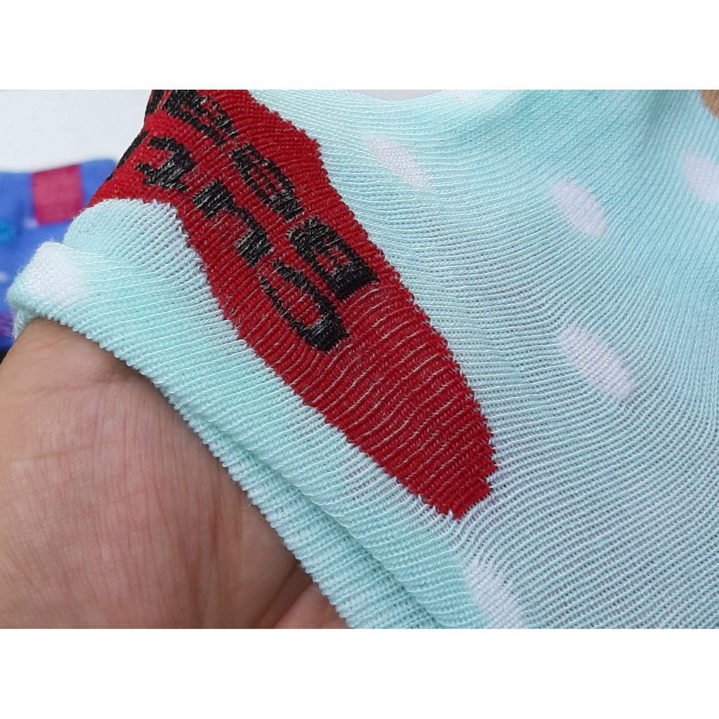 5 đôi vớ nữ Cổ Cao Big size 100% Thun Cotton co giản thoải mái mềm mại ( Họa tiết dễ thương)