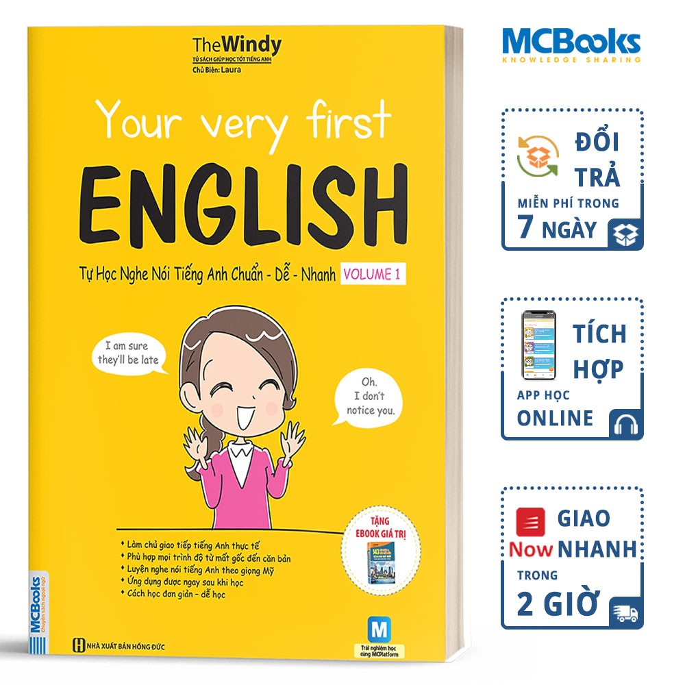 Sách - Your Very First English - Tự Học Nghe Nói Tiếng Anh Chuẩn Dễ Nhanh Volume 1 - Học Kèm App Online