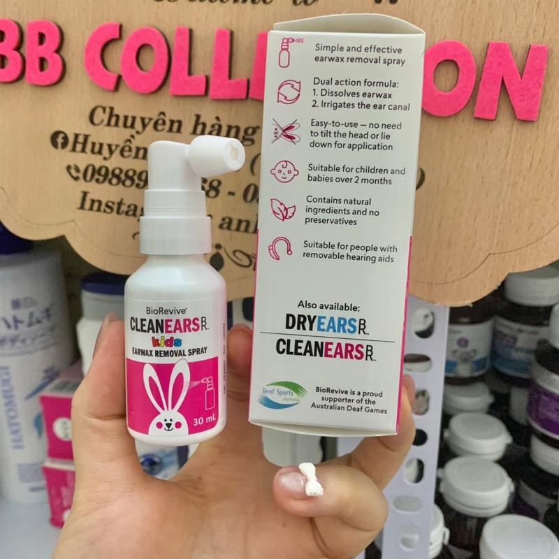 Xịt Tan Ráy Tai Clean Ears Kids 30ml Của Úc