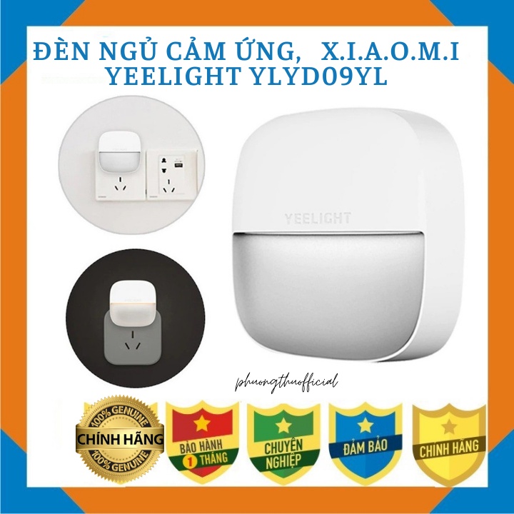 Đèn ngủ cảm ứng, đèn thông minh X.i.a.o.m.i Yeelight YLYD09YL, cảm biến ánh sáng tự động bật tắt, hình vuông 3DO