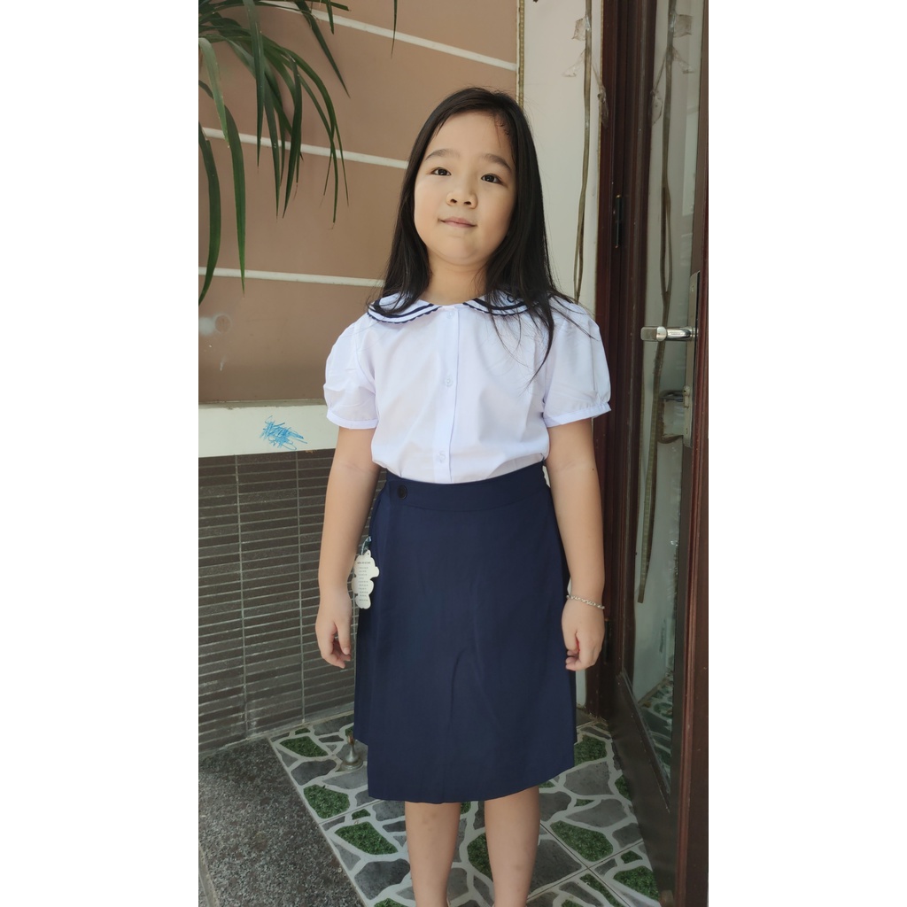 Chân váy học sinh - Quần học sinh giả váy cấp 1,2  - chất kaki lụa - Danangsale