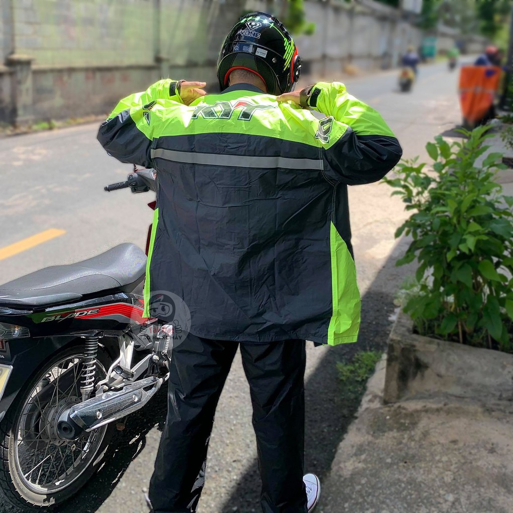 Áo mưa bộ thương hiệu KYT đi xe máy, đi phượt từ Malaysia