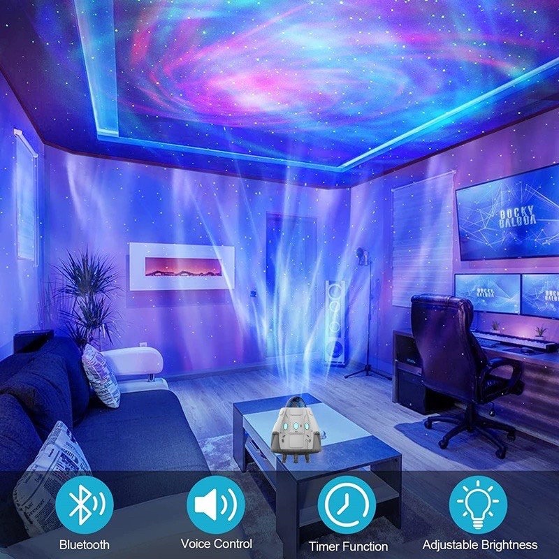 Đèn Thiên Hà Phi Thuyền Lốc Xoáy V10+ Trang Trí Phòng Ngủ,Phòng Livestream,Phòng Bay,Karaoke…